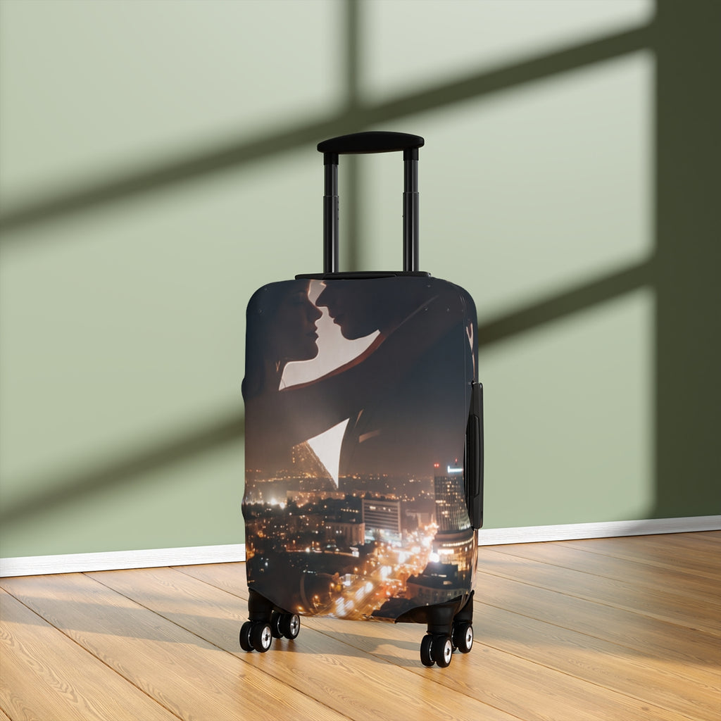 Luggage Cover - Metropolitan Love Travel | Echovira Gallery