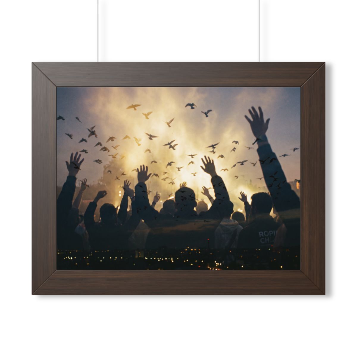 Framed Horizontal Poster - Euphoric Solstice Silhouette Art...