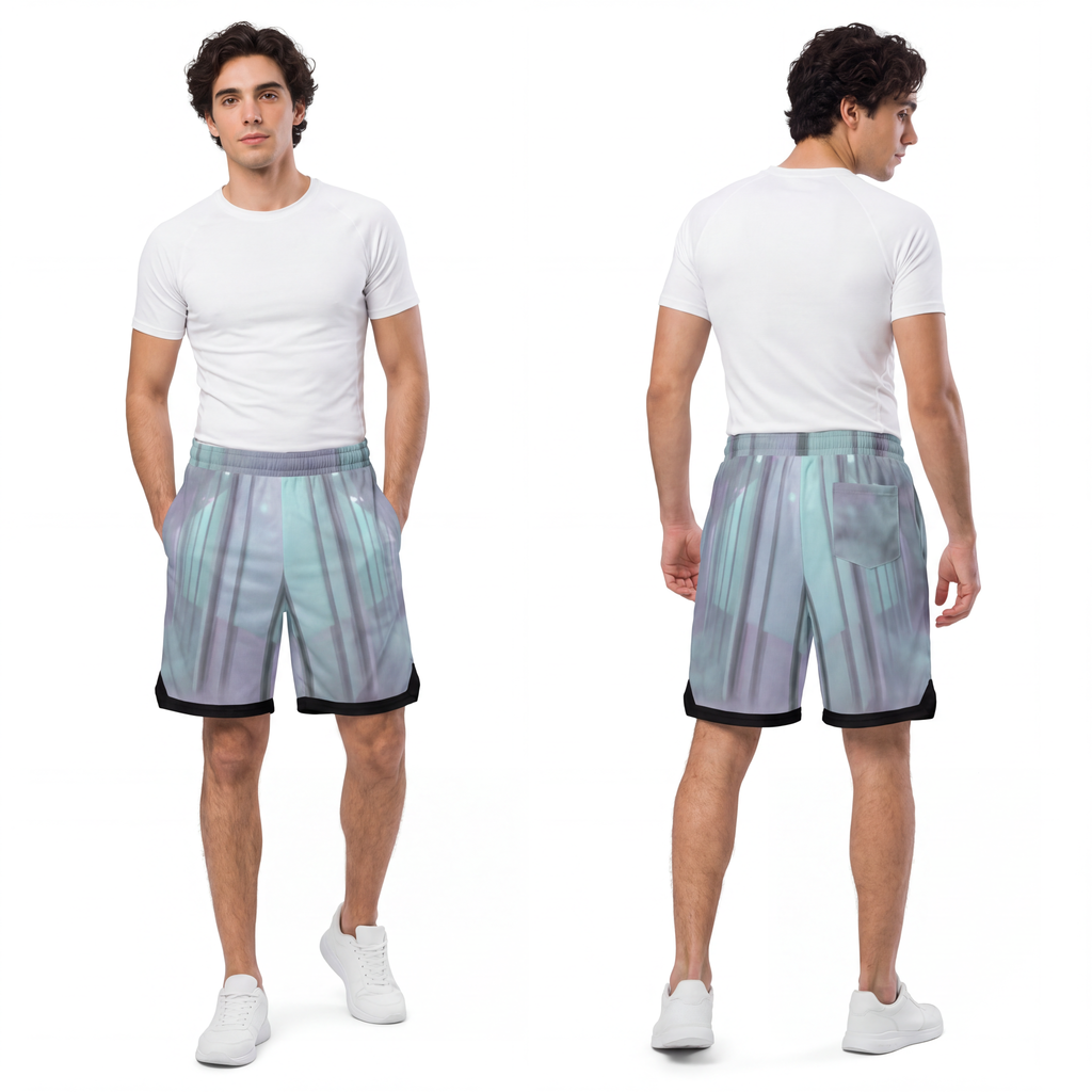 Men's Basketball Rib Shorts - Liminal Fog Office | Echovira...