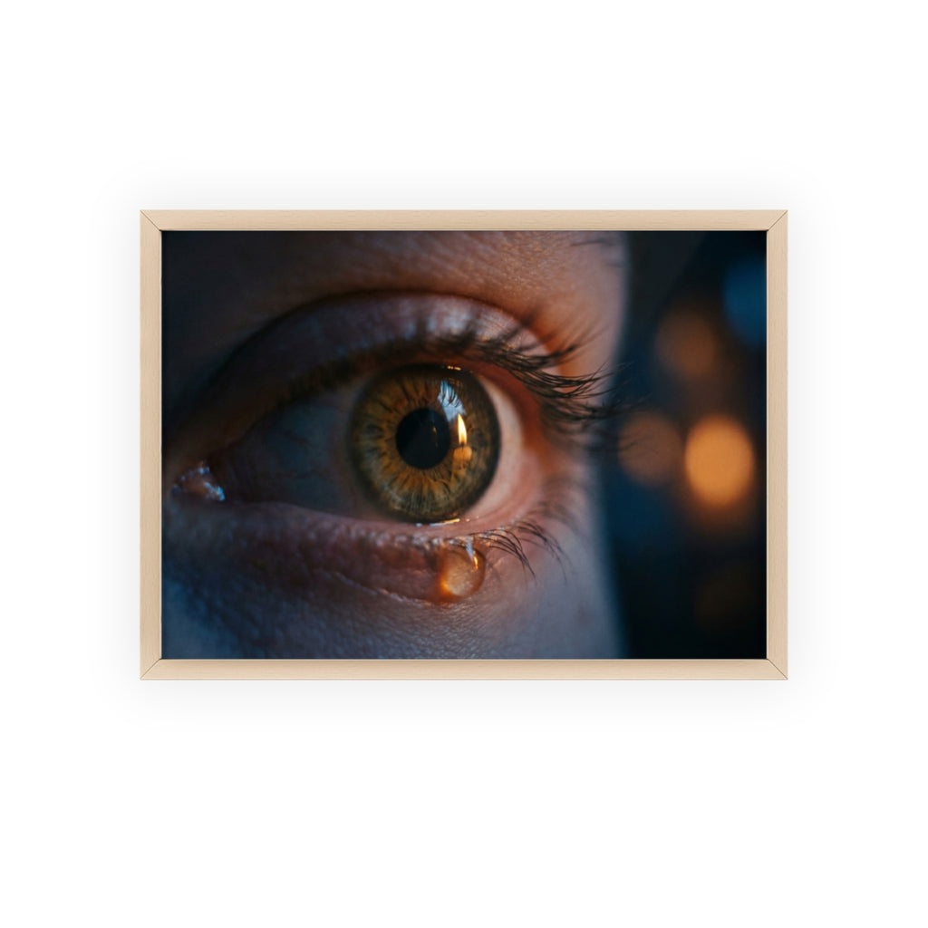 Poster mit Holzrahmen – Eye Art
