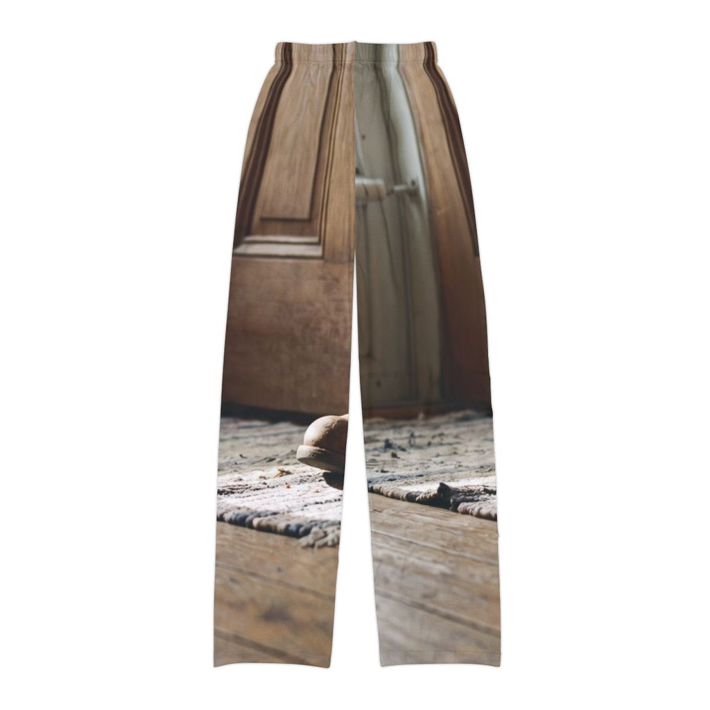 Kids Lounge Pants with Rustic Boots Art