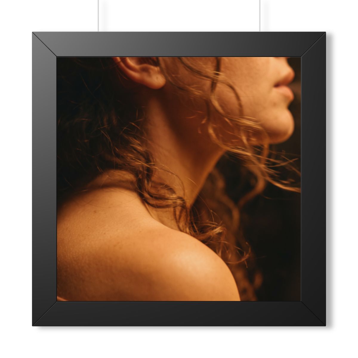 Framed Horizontal Poster - Golden Hour Silhouette Art —... |...