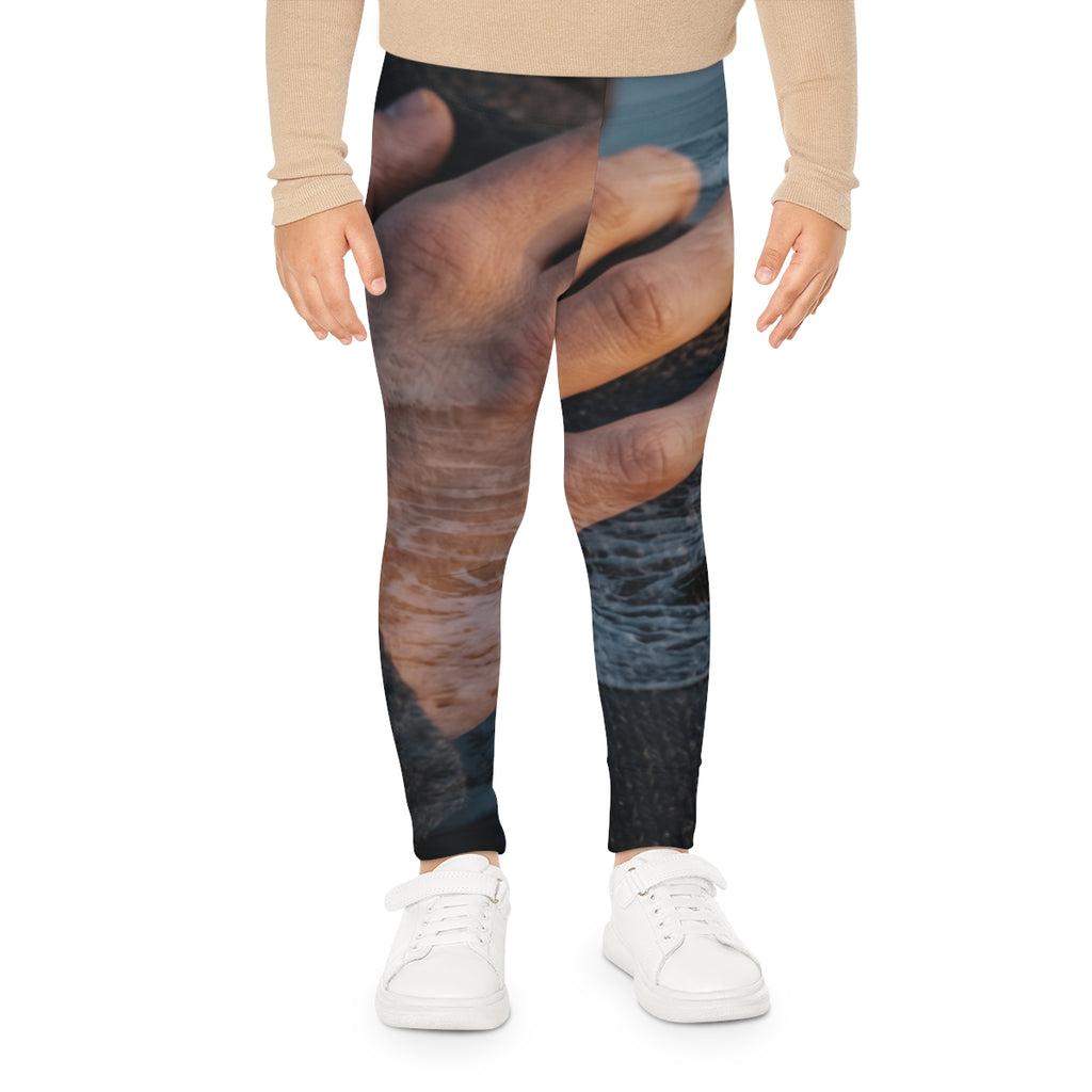 Kids Leggings Coastal Ocean Wave Art