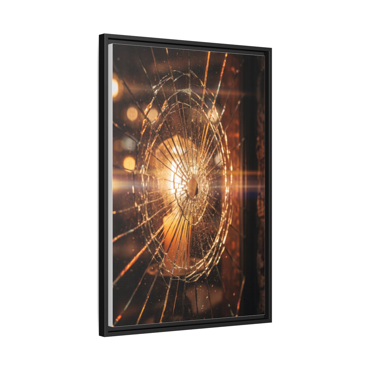 Framed Matte Canvas - Shattered Glass