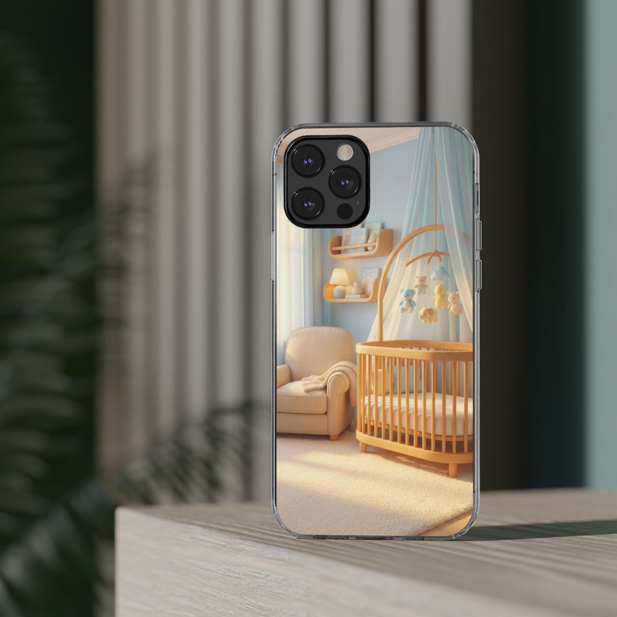 Clear Impact-Resistant Cases - Soft Blue Clear Phone Case...