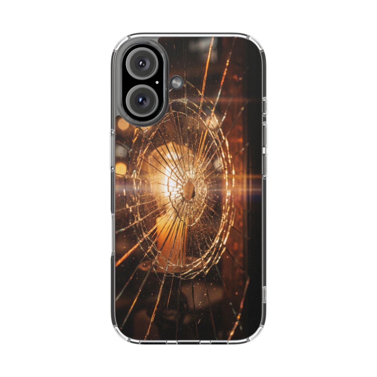 Clear Impact-Resistant Case - Fractured Glow