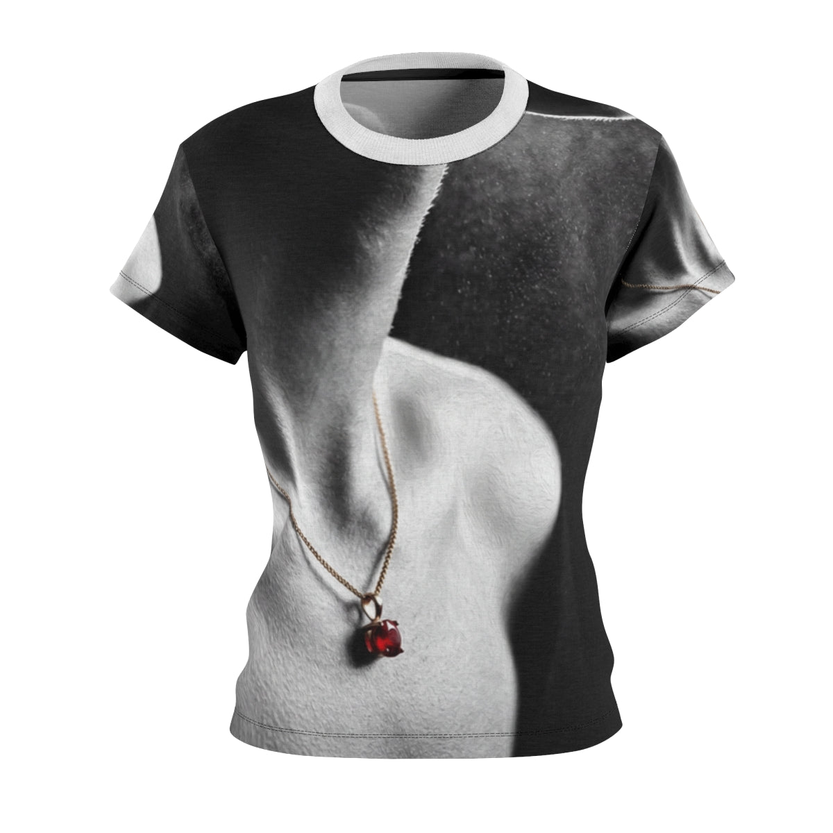 Women's Cut & Sew Tee - Crimson Solitude | Echovira Gallery