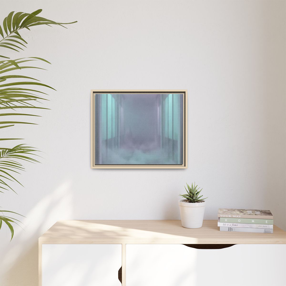 Matte Canvas, Framed - Liminal Corridor Fog Art Print —... |...