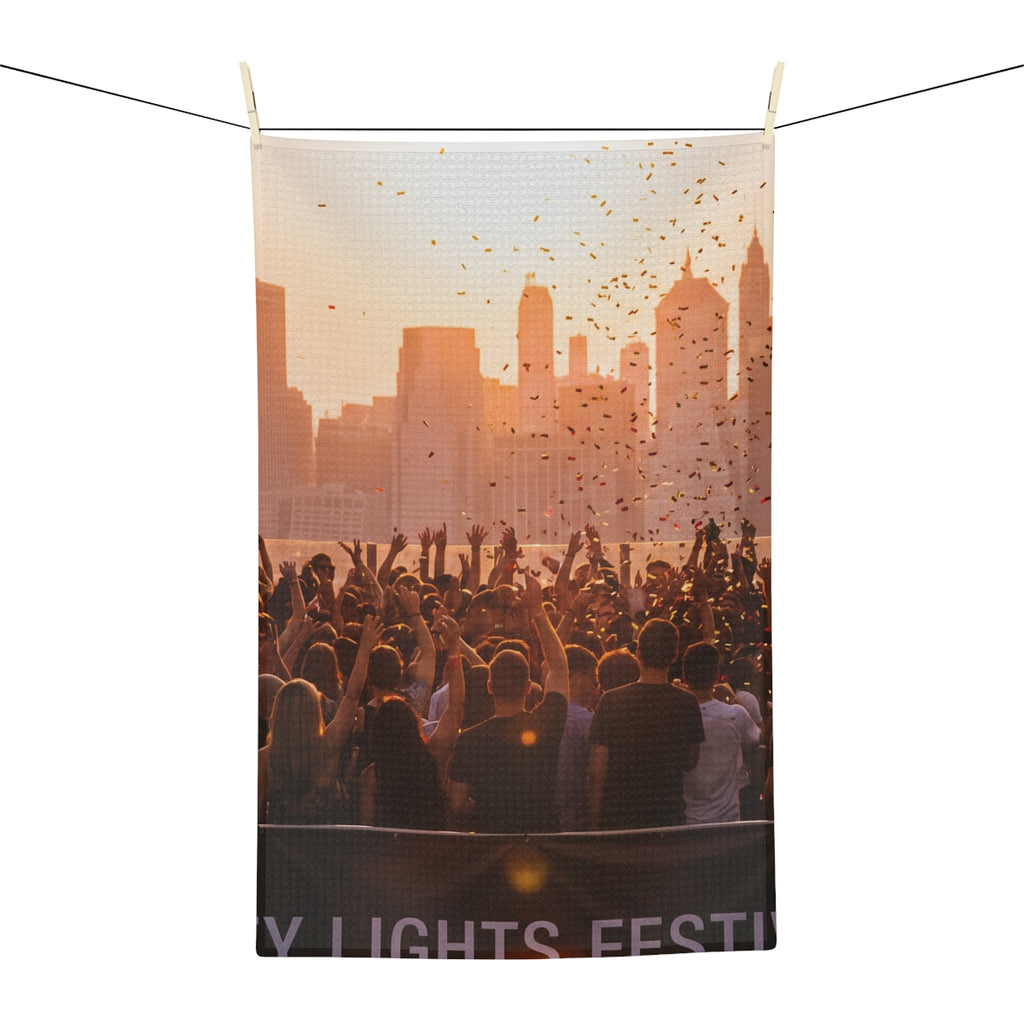 Microfiber Tea Towel - City Lights | Echovira Gallery