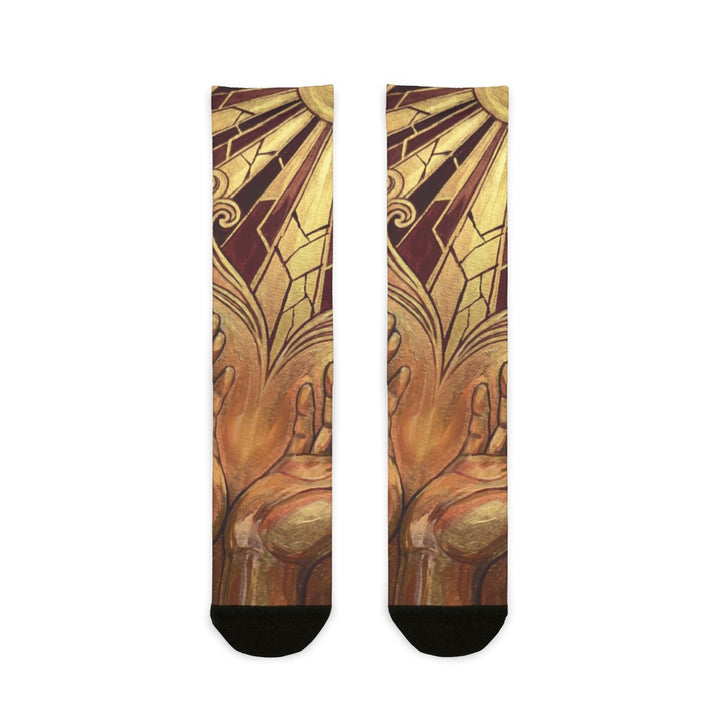 Sublimation Crew Socks - Solar Reverence