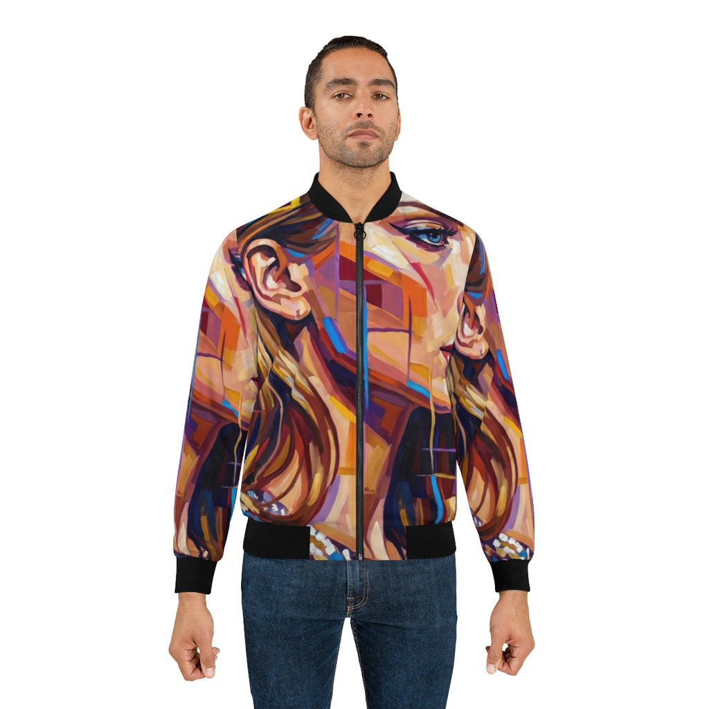 Men's Bomber Jacket - Shattered Elegance | Echovira Gallery