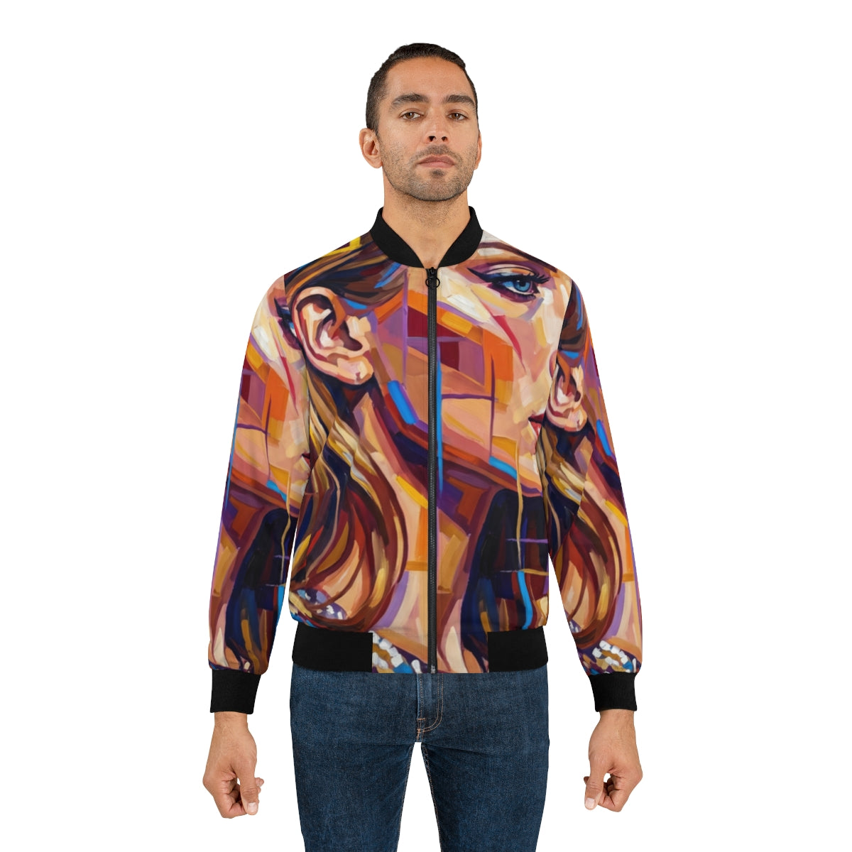 Men's Bomber Jacket - Shattered Elegance | Echovira Gallery