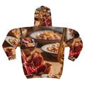 Unisex Zip Hoodie - Amber Twilight Feast | Echovira Gallery