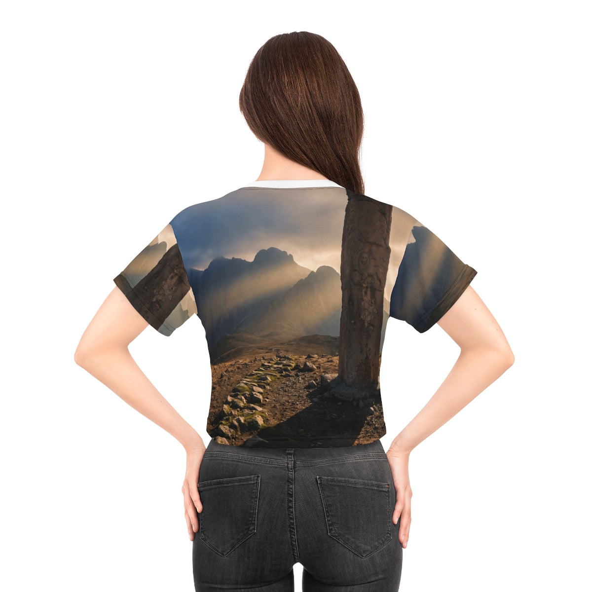 Crop Tee - Mystic Mountain Peak