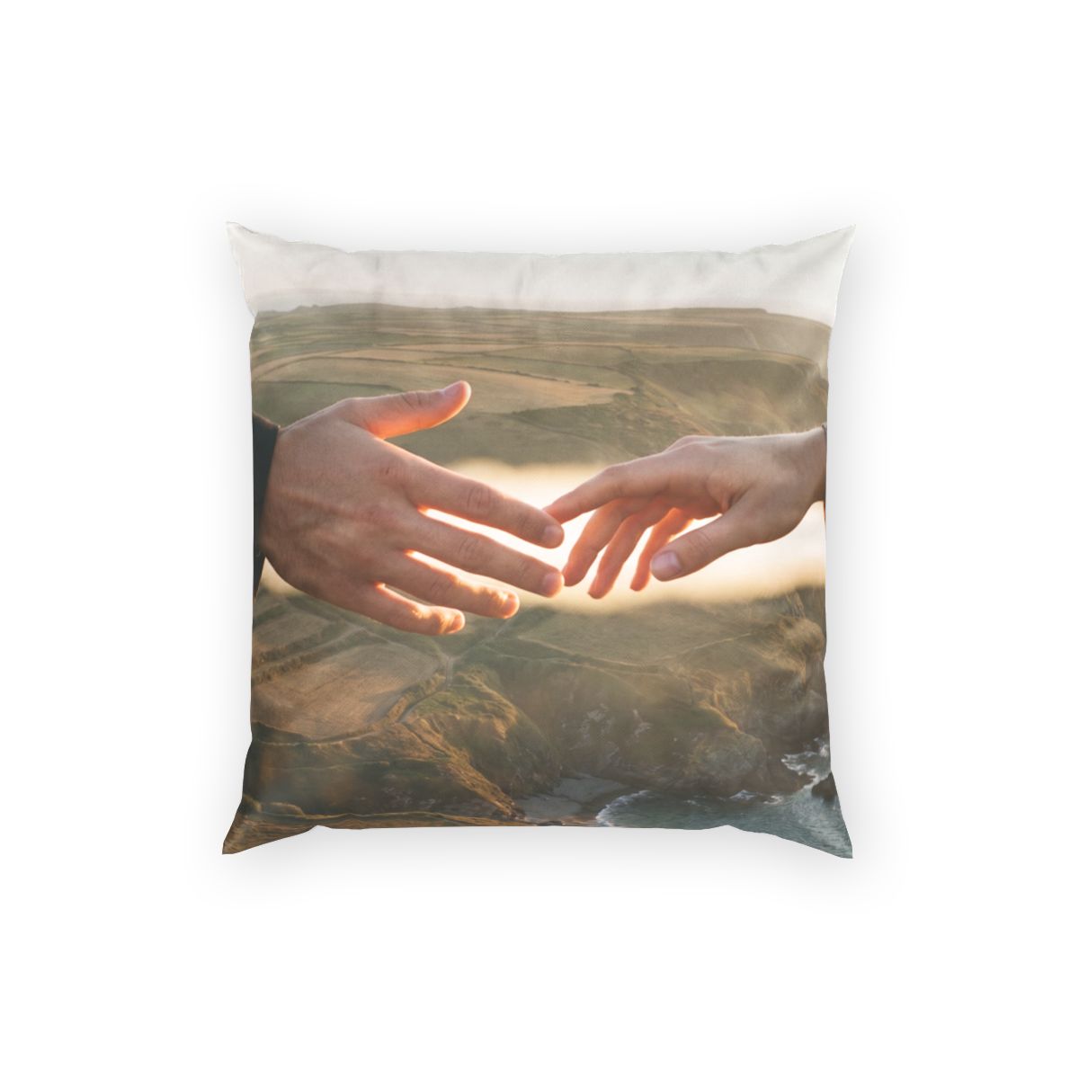 Poly Velvet Pillow - The Infinite Touch | Ethereal Coastal...