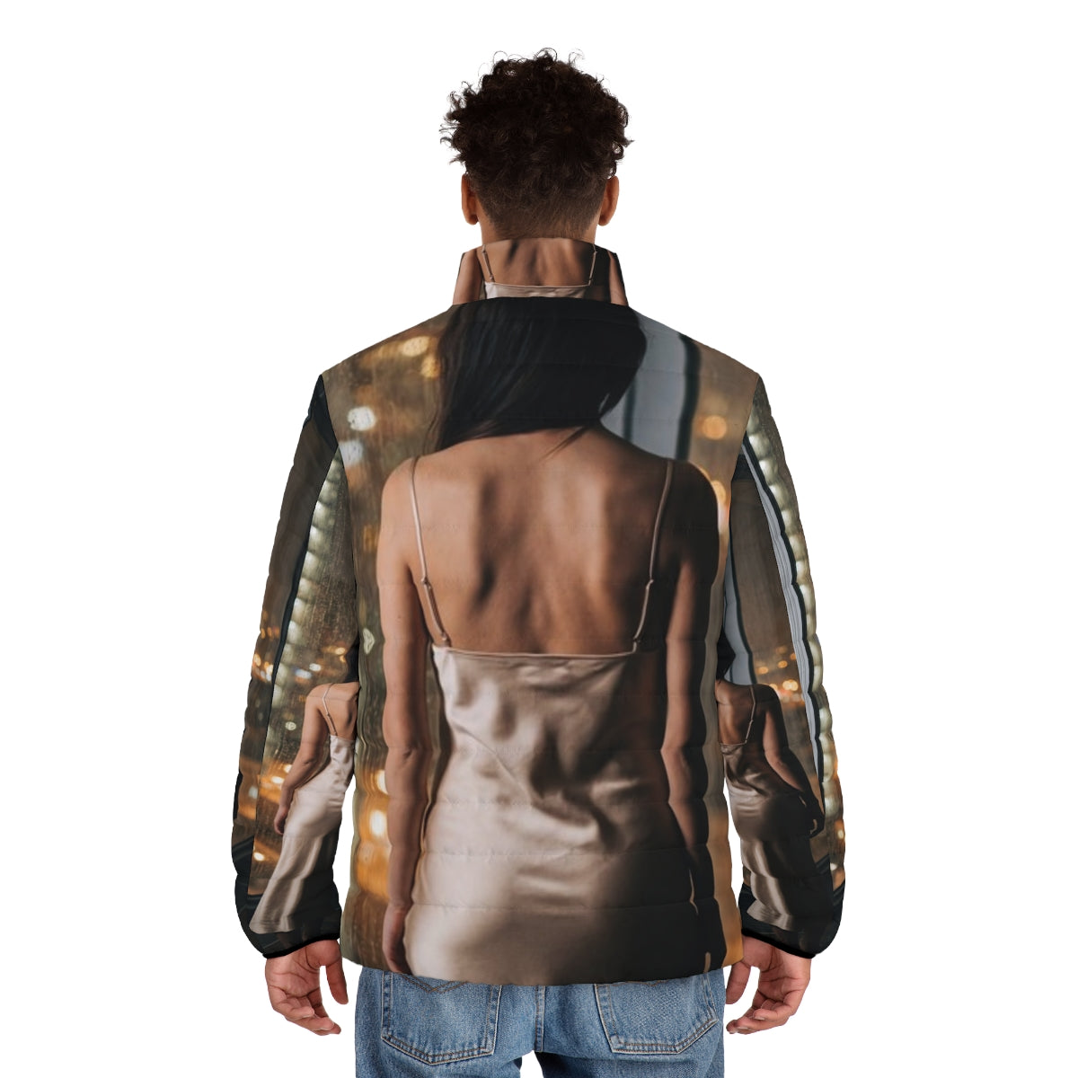 Men's Puffer Jacket - Rainscape Glow Horizon | Echovira...