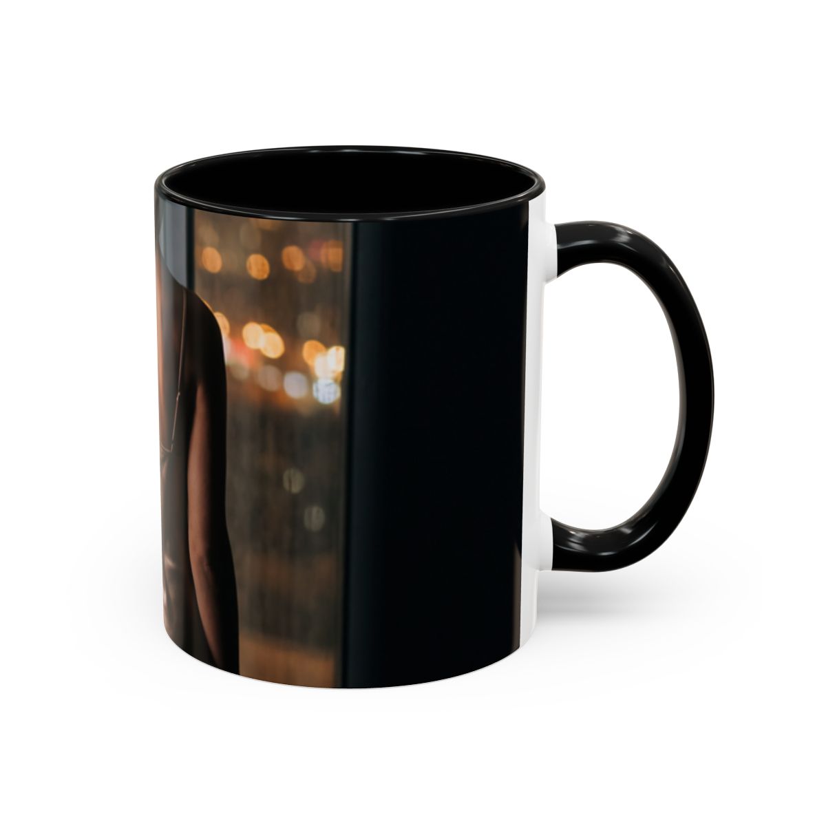 Accent Coffee Mug - Rainy Night Scene