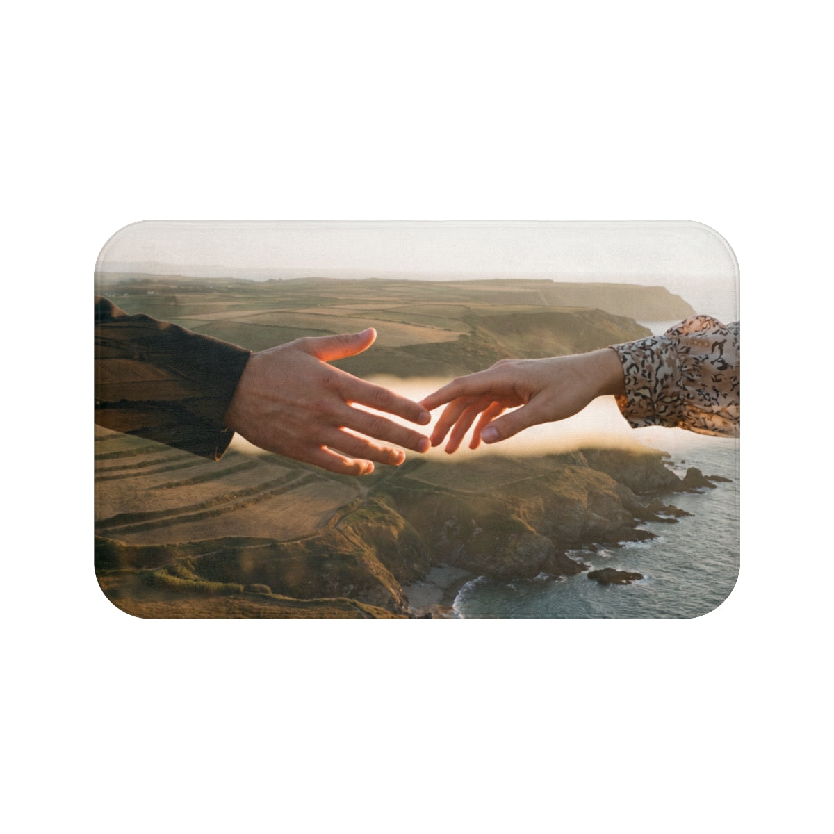 Bath Mat - The Infinite Touch | Ethereal Coastal Art |...