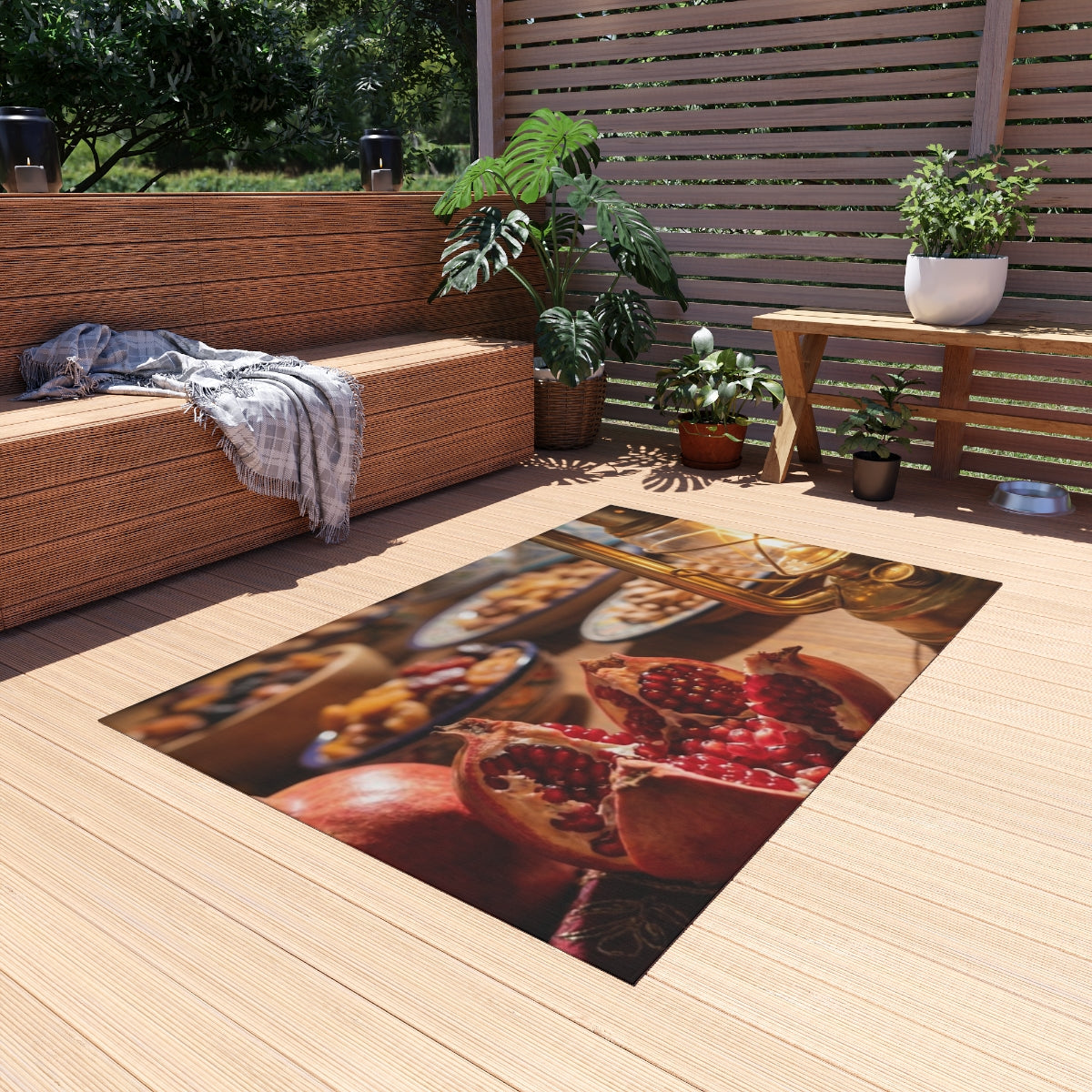 Outdoor Rug - Warm Sunset Feast | Echovira Gallery