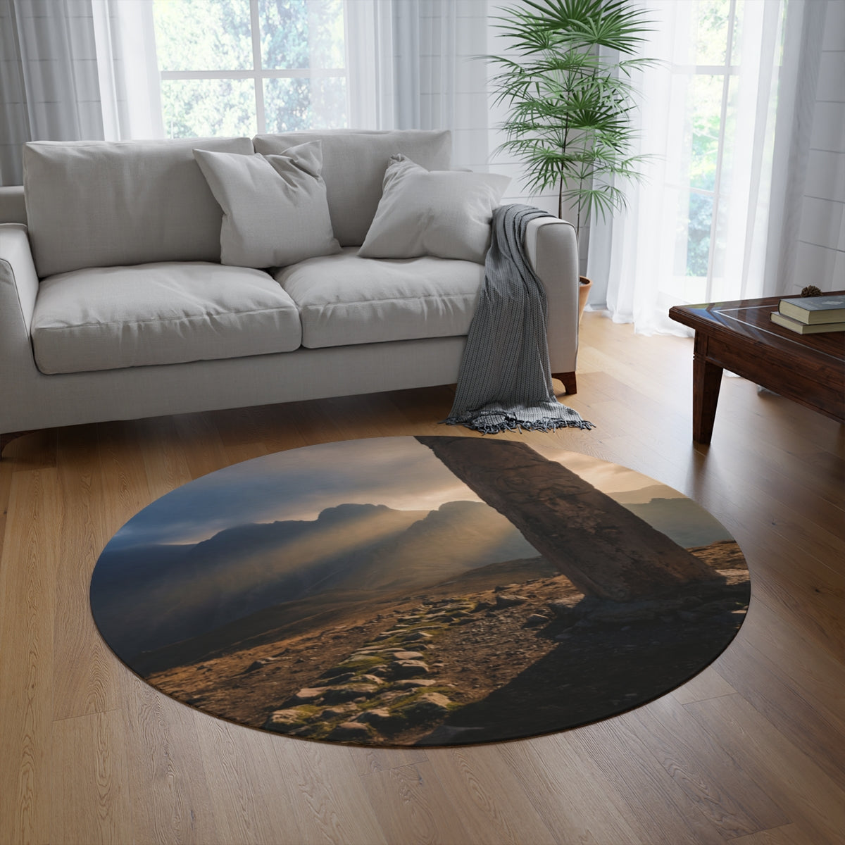 Round Rug - Cinematic Mountain Aura