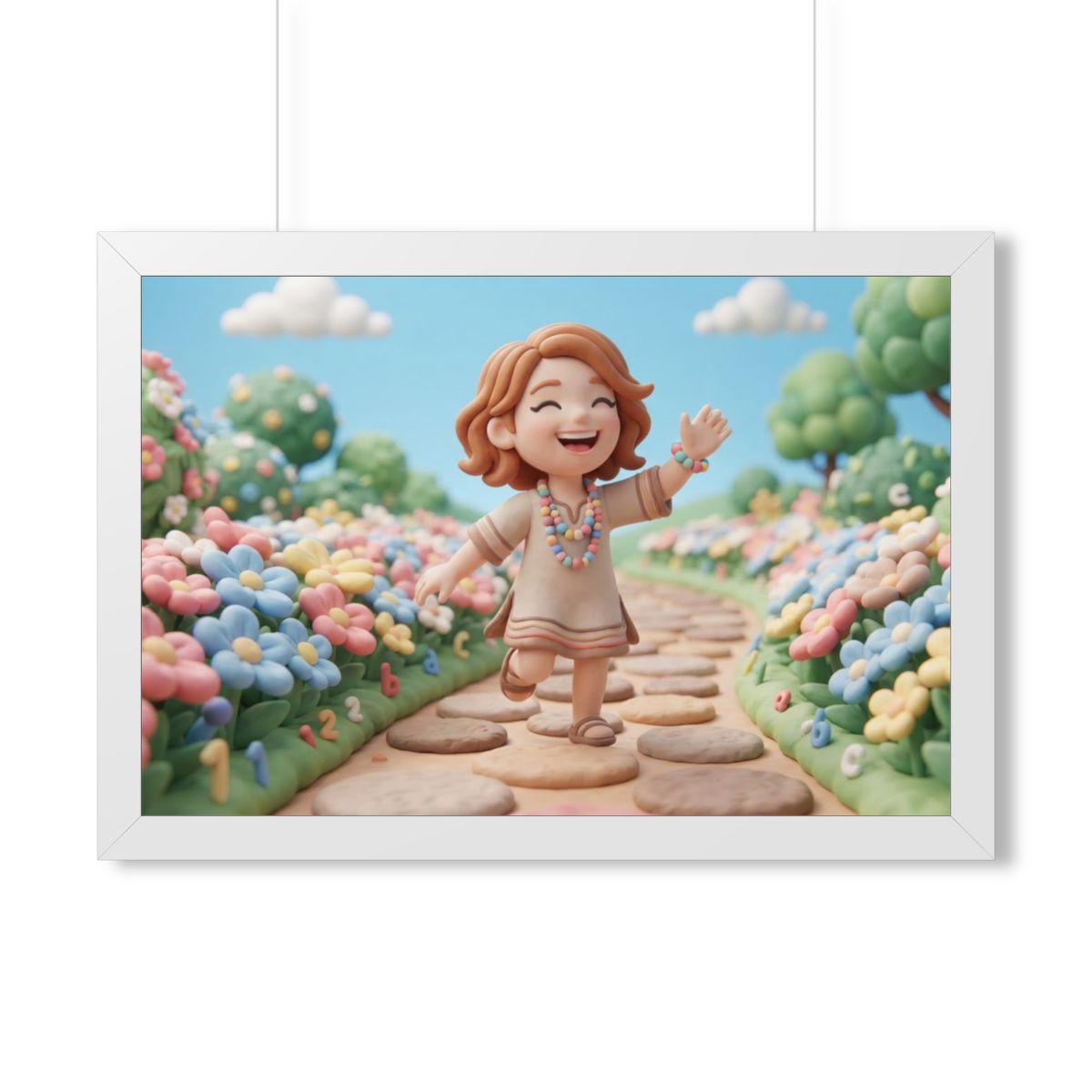 Framed Horizontal Poster - Wide Meadow — White (14×11... |...