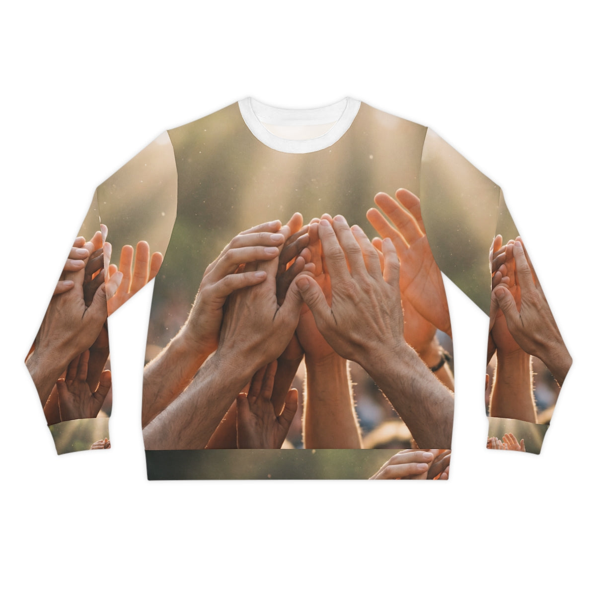 Men's Lightweight Sweatshirt - Golden Rays of Unity Wall Art...
