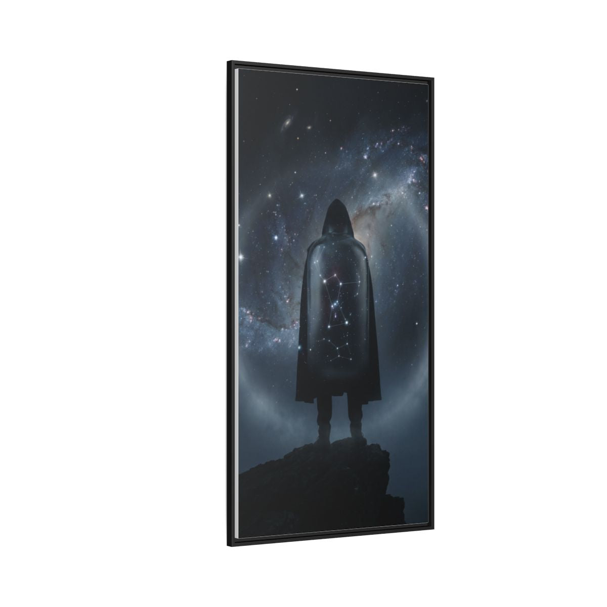Framed Matte Canvas - Cosmic Sentinel — Black / 1.25" (8×10, 9×12, 11×14, 12×16, 10×20, 12×18, 16×20, 16×24, 18×24, 12×36, 20×24, 16×32, 20×30, 24×30, 24×32, 16×48, 24×36, 24×48, 30×40, 20×60, 32×48, 30×60 & 40×60)