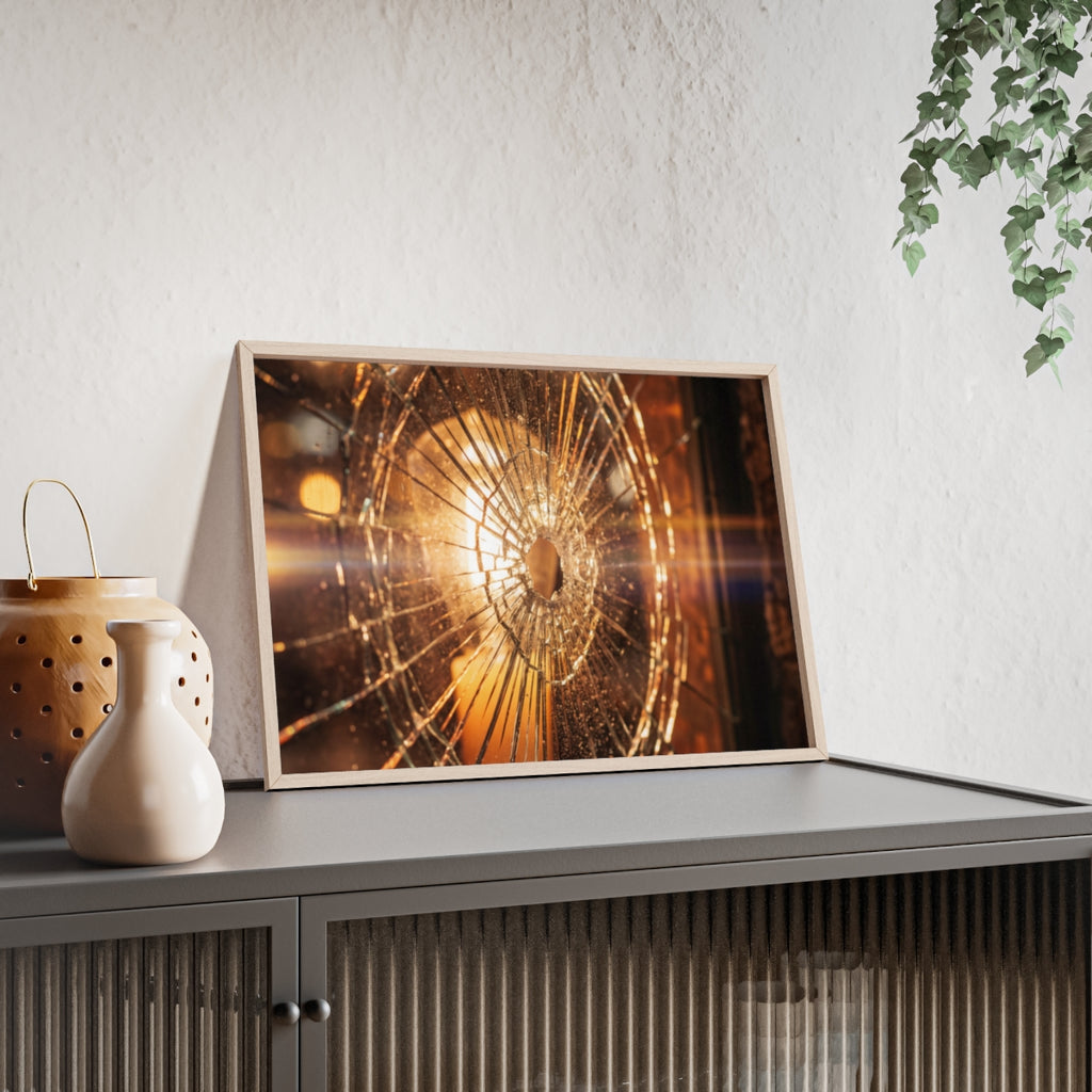 Wood Framed Poster - Cinematic Fracture — Landscape