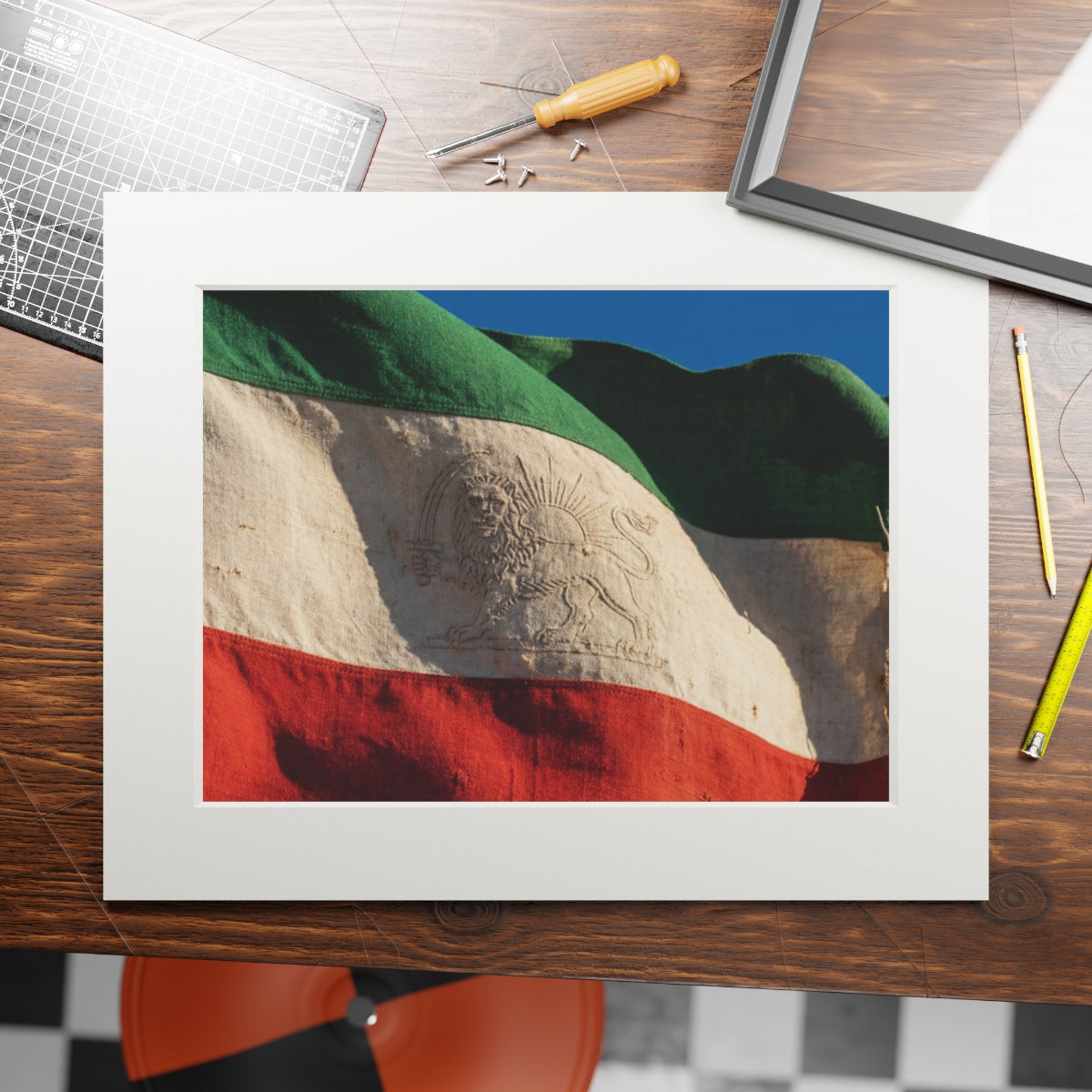Fine Art Print - Persian Lion Flag — Landscape