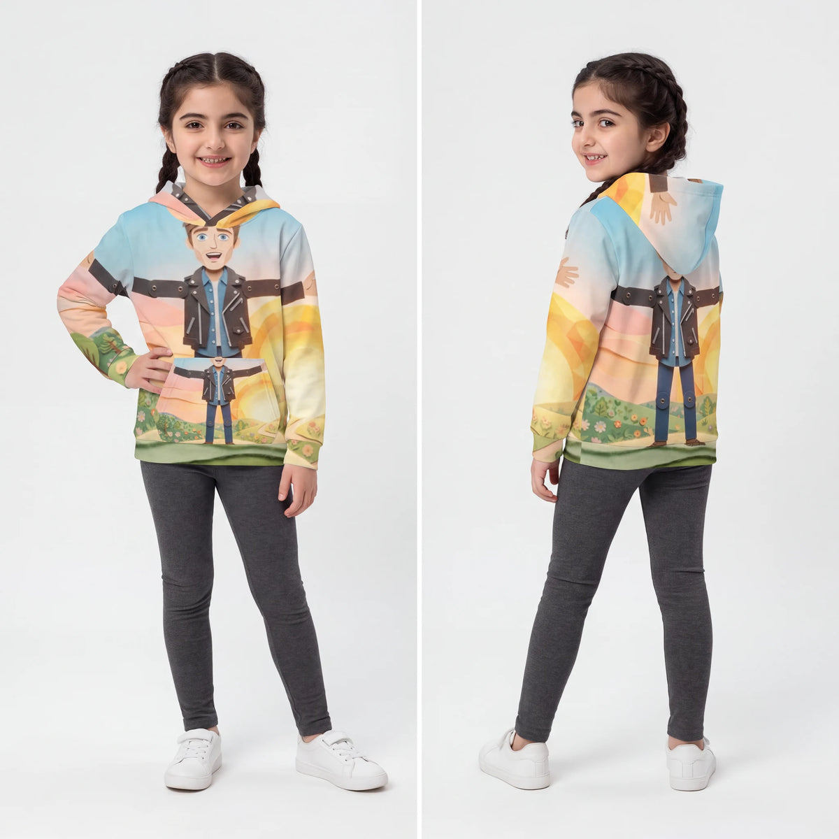 Children's Hoodie - Sunny Meadow Adventure | Echovira...