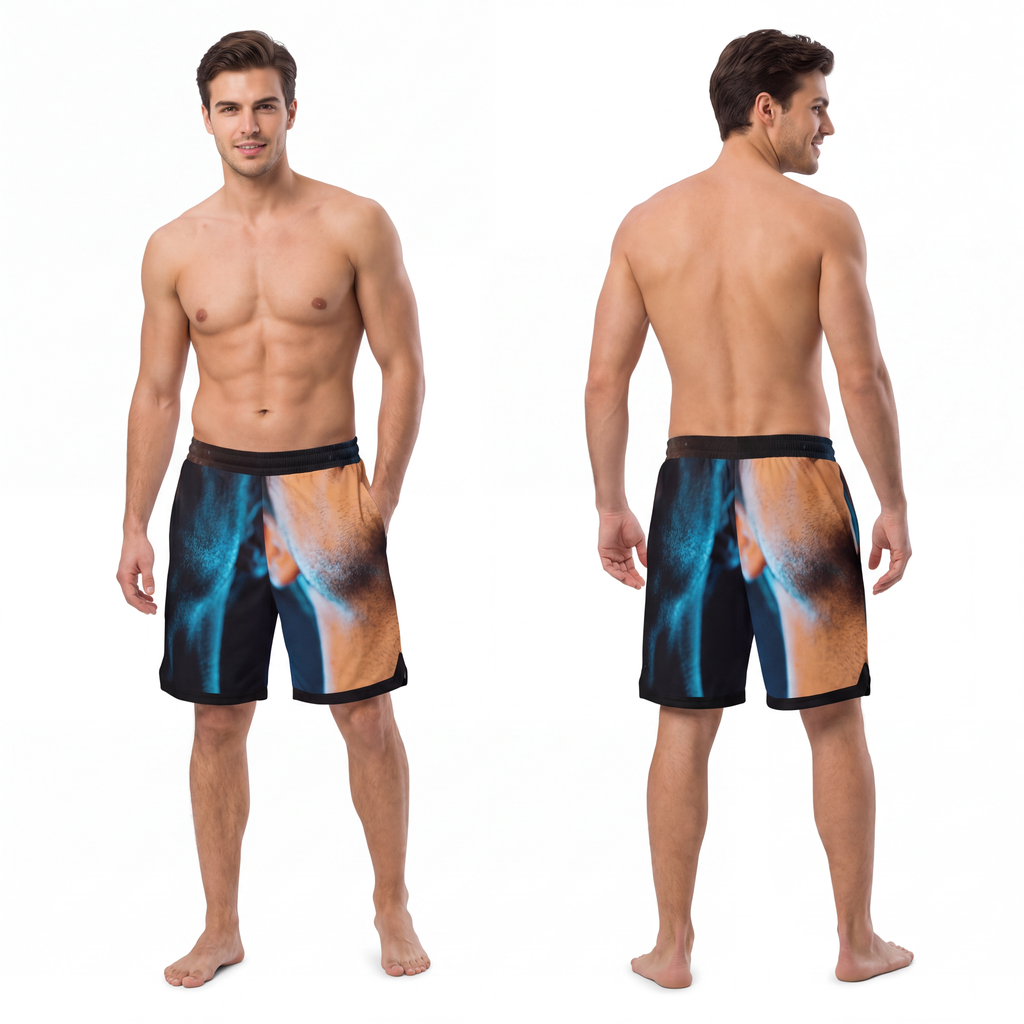 Men's Basketball Rib Shorts - Midnight Glow Portrait |...