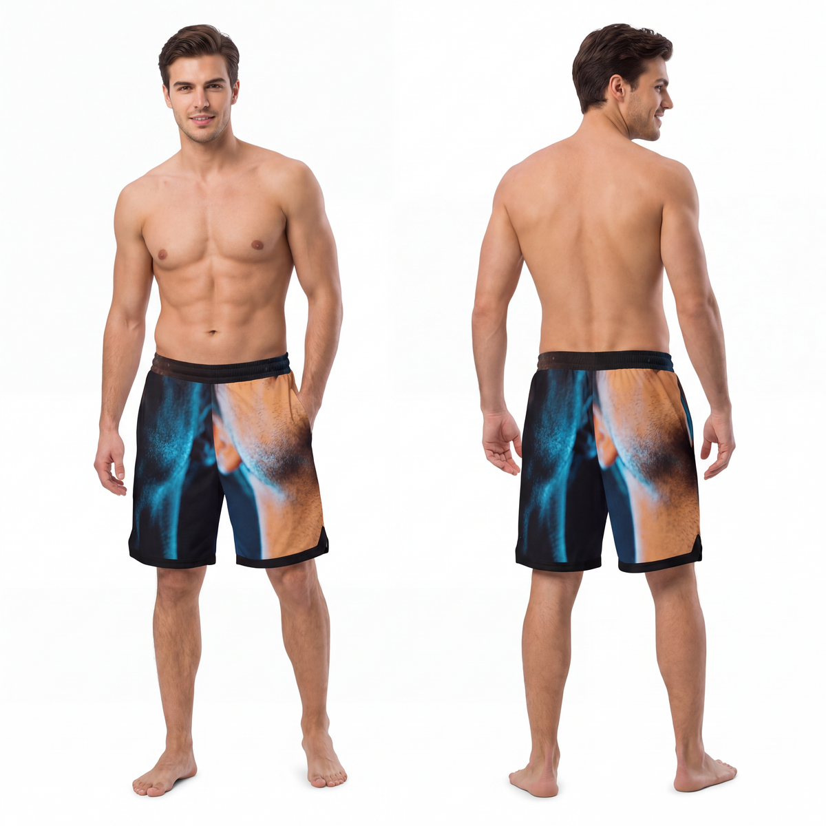 Men's Basketball Rib Shorts - Midnight Glow Portrait |...