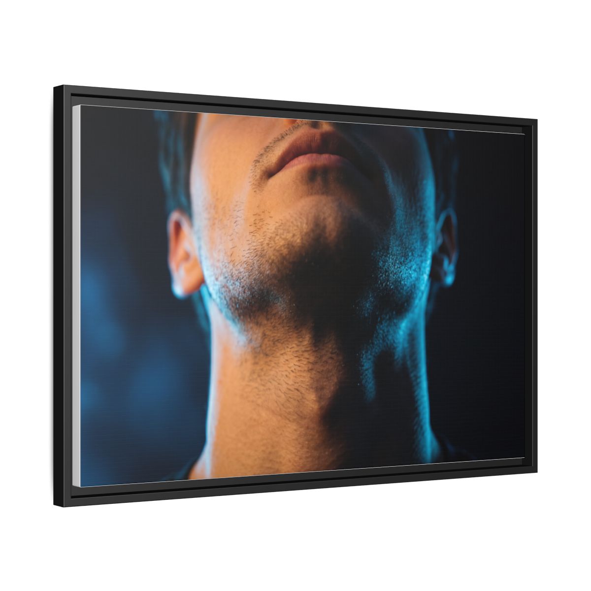 Framed Matte Canvas - Neon Pulse Core — Black / 1.25"