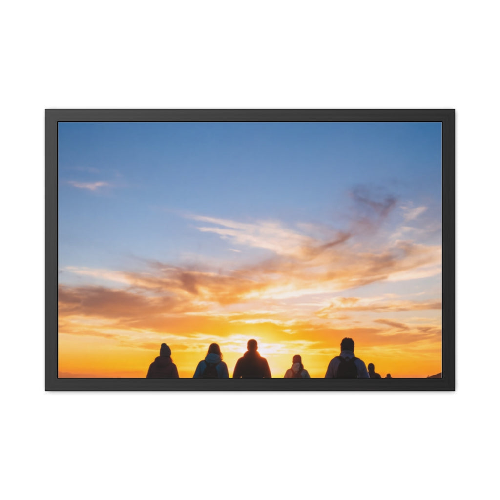 Framed Poster - Sunset Silhouette — Landscape