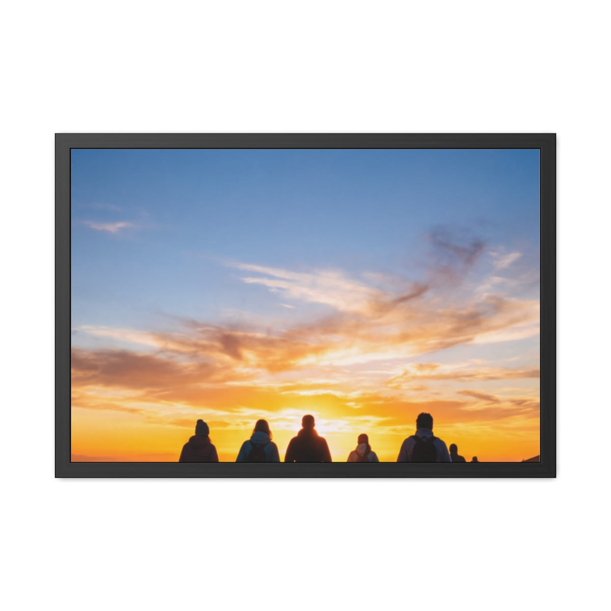 Framed Poster - Sunset Silhouette — Landscape