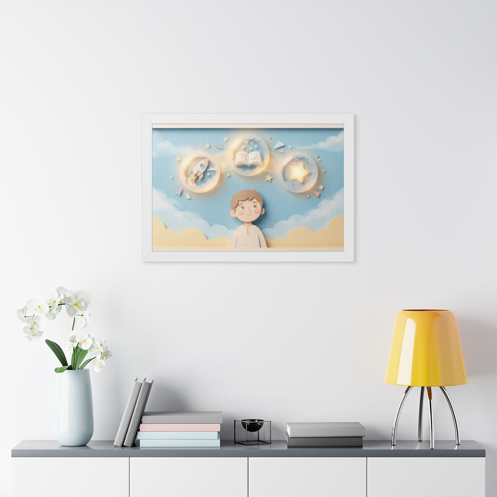 Framed Horizontal Poster - Sky Wonder — White (14×11, 16×12...