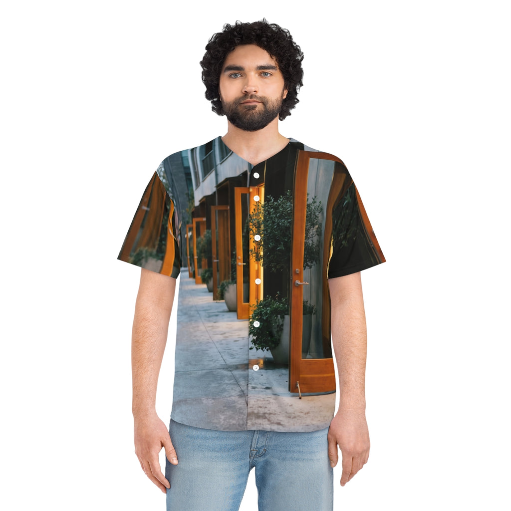 Men's Baseball Jersey - Twilight Courtyard | Echovira...