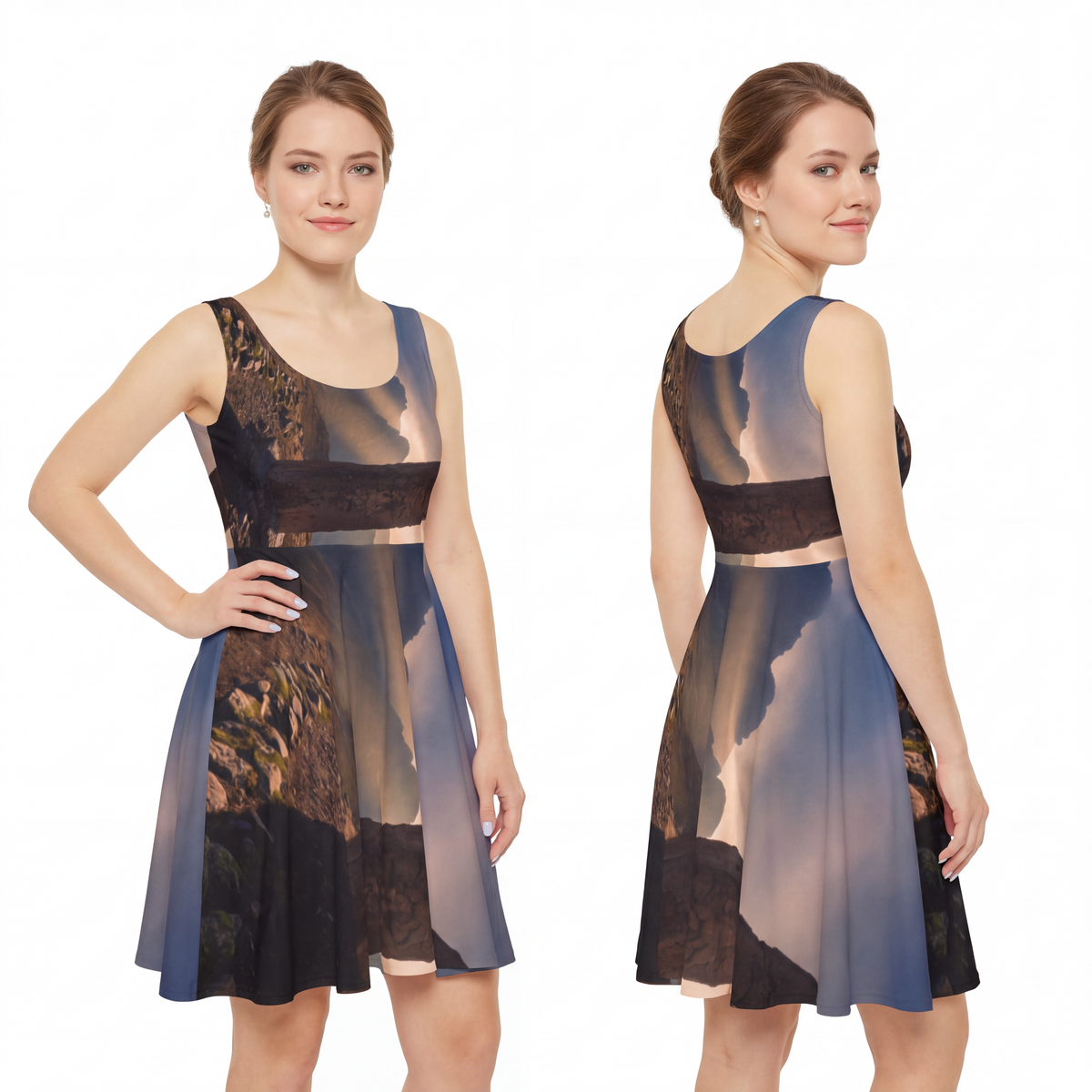 Women's Skater Dress - Mystic Monolith Ancient Persian... |...