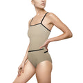 Women's One-piece Swimsuit - Brass Horizon Seam | Echovira...