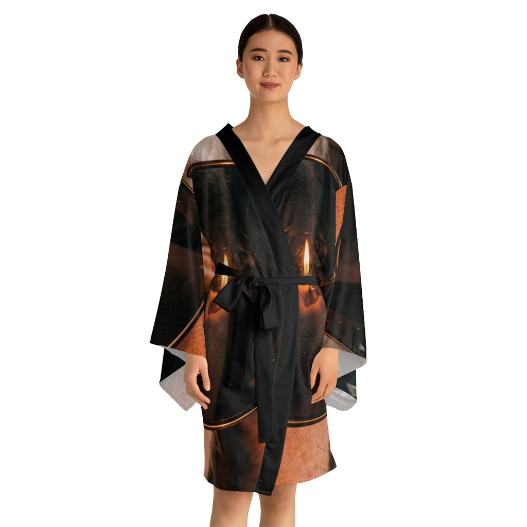 Long Sleeve Kimono Robe - Ignited Visions | Echovira Gallery