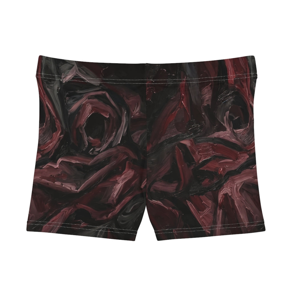 Crimson Abstract Women's Shorts