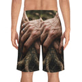 Men's Board Shorts with Forest Roots Art