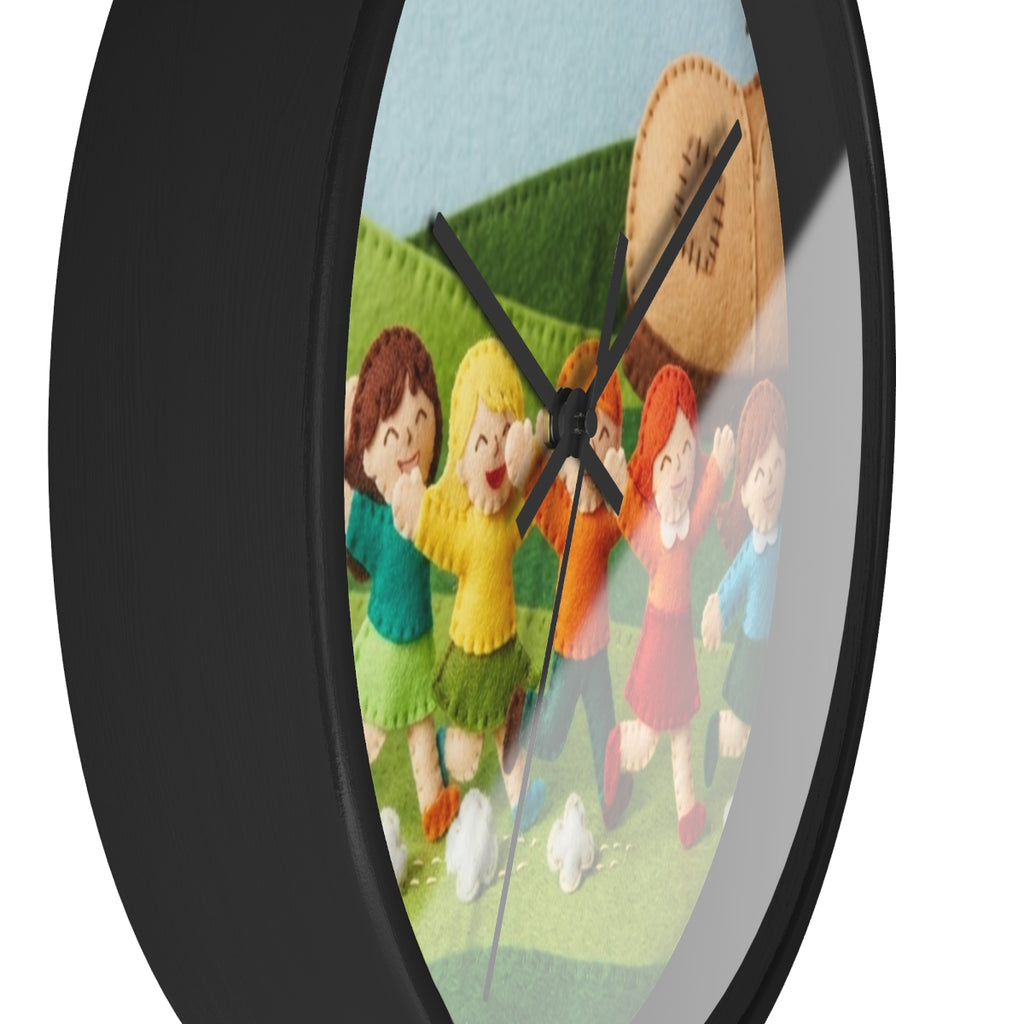 Wall Clock - Storybook Meadow Hour | Echovira Gallery