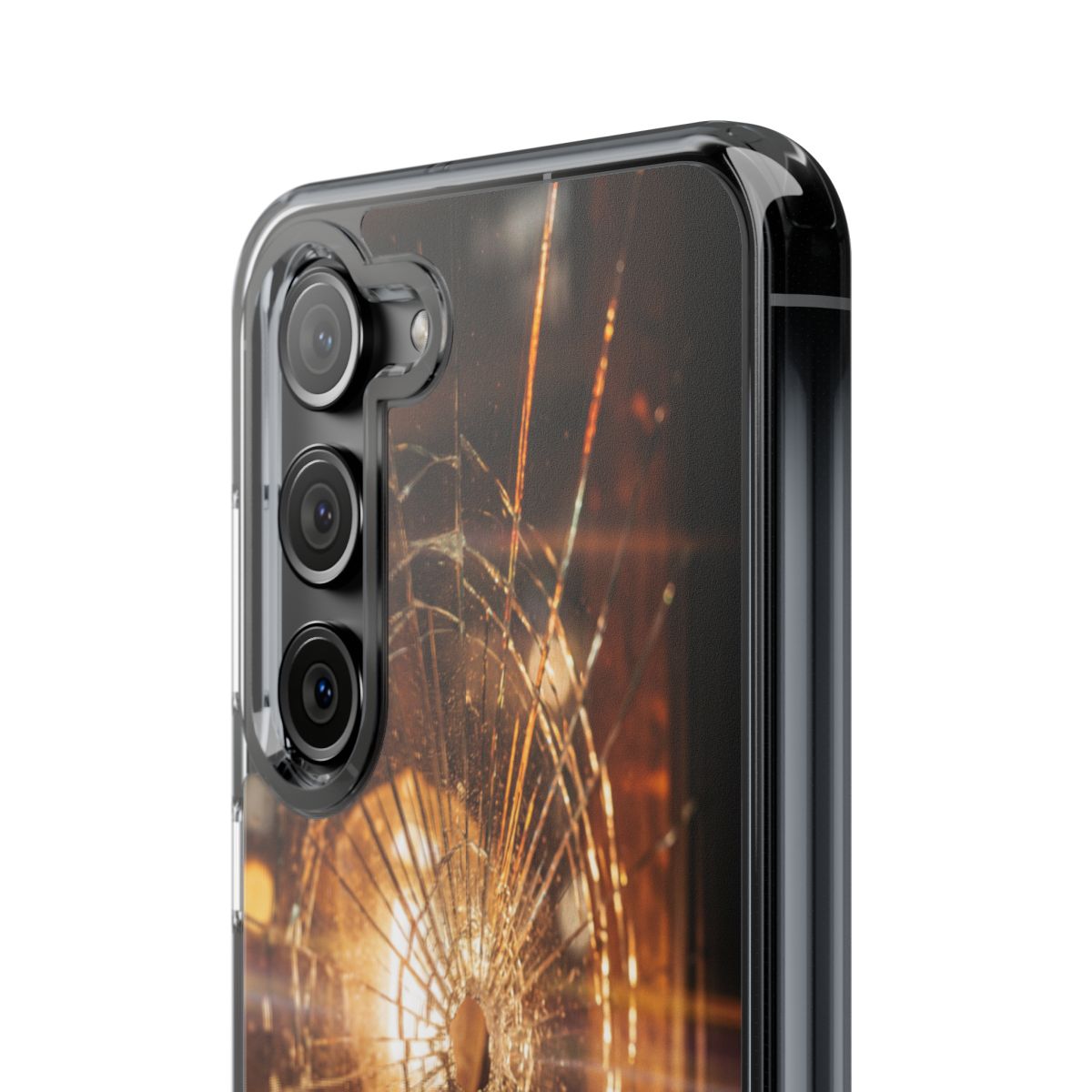 Clear Impact-Resistant Case - Fractured Glow