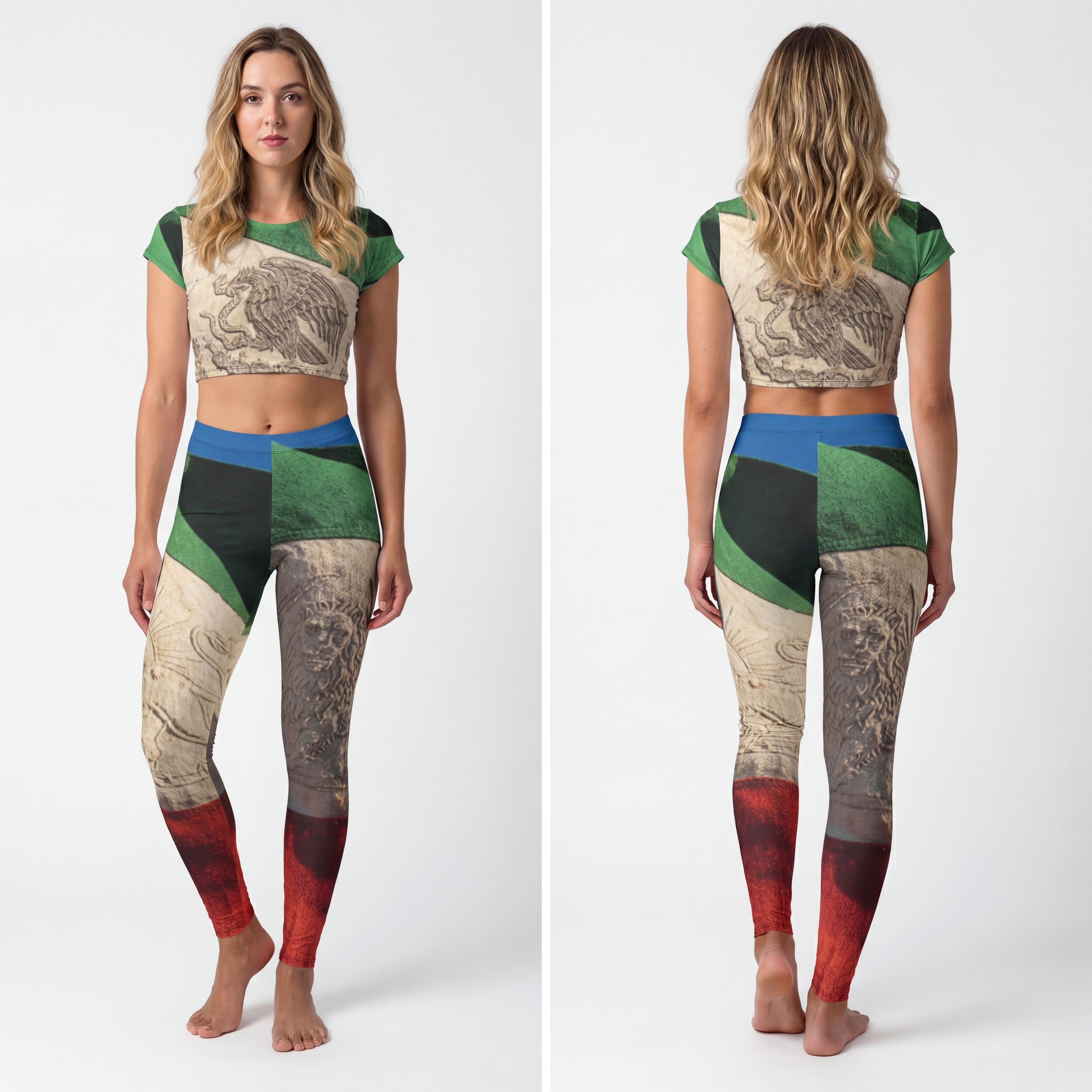 Women's Spandex Leggings - Flag
