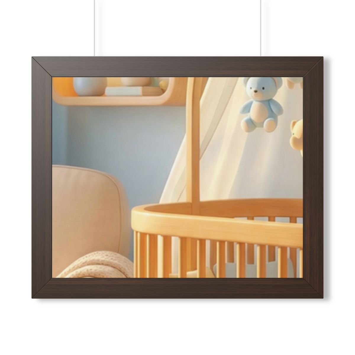 Framed Horizontal Poster - Dreamy Serene Nursery Art —... |...