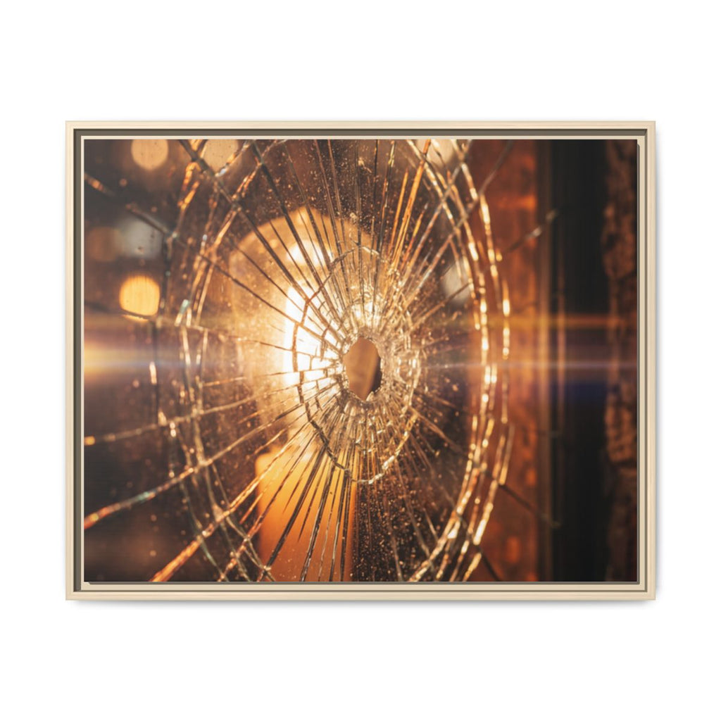 Framed Matte Canvas - Shattered Glass