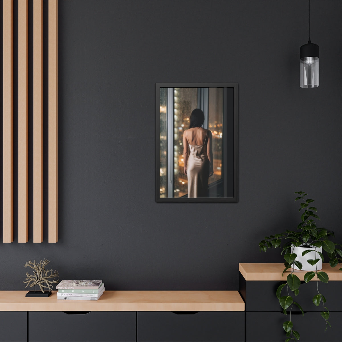 Framed Poster - Rainscape Silhouette — Portrait (8×12, 9×11...