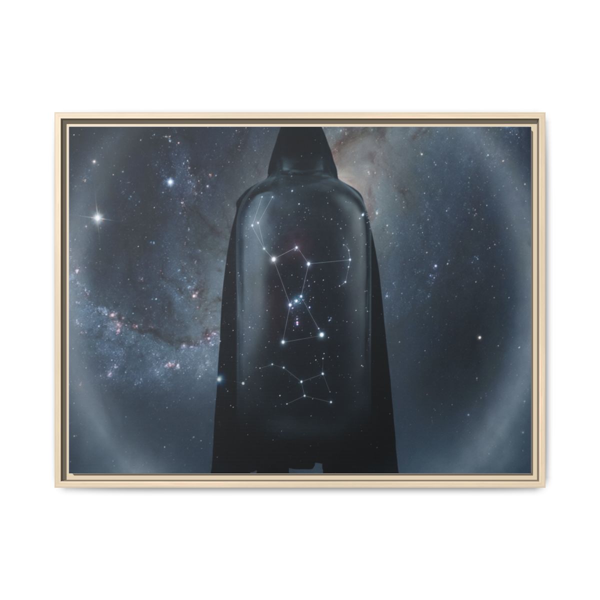 Framed Matte Canvas - Cosmic Sentinel — Natural / 1.25" (10×8, 12×9, 14×11, 16×12, 20×10, 18×12, 20×16, 24×16, 24×18, 36×12, 24×20, 32×16, 30×20, 30×24, 32×24, 48×16, 36×24, 48×24, 40×30, 60×20, 48×32, 60×30 & 60×40)
