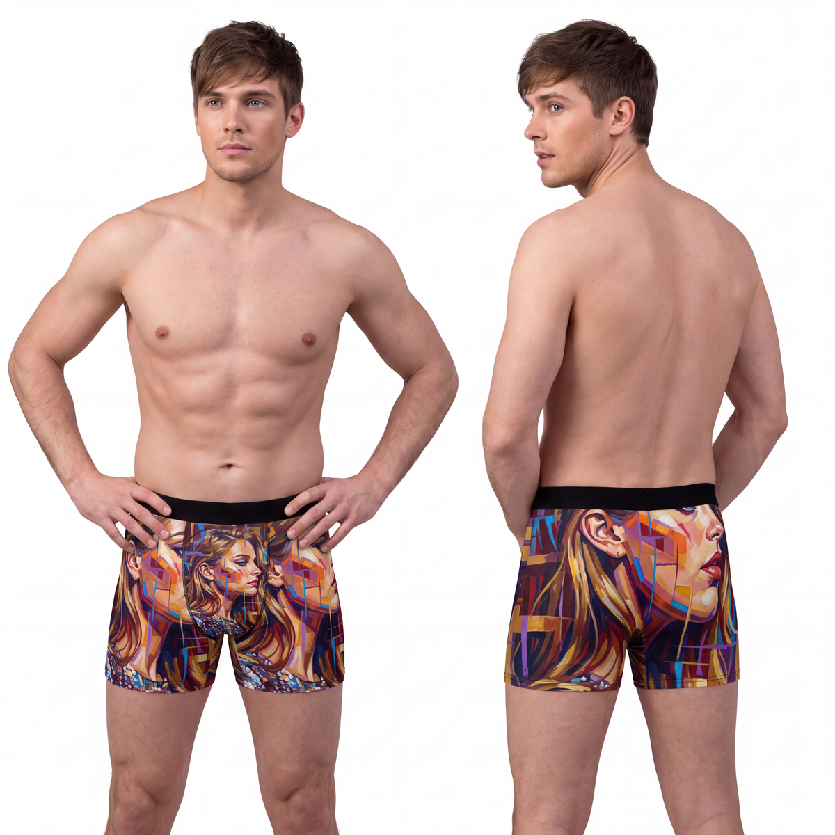 Men's Boxer Briefs - Shattered Elegance | Echovira Gallery